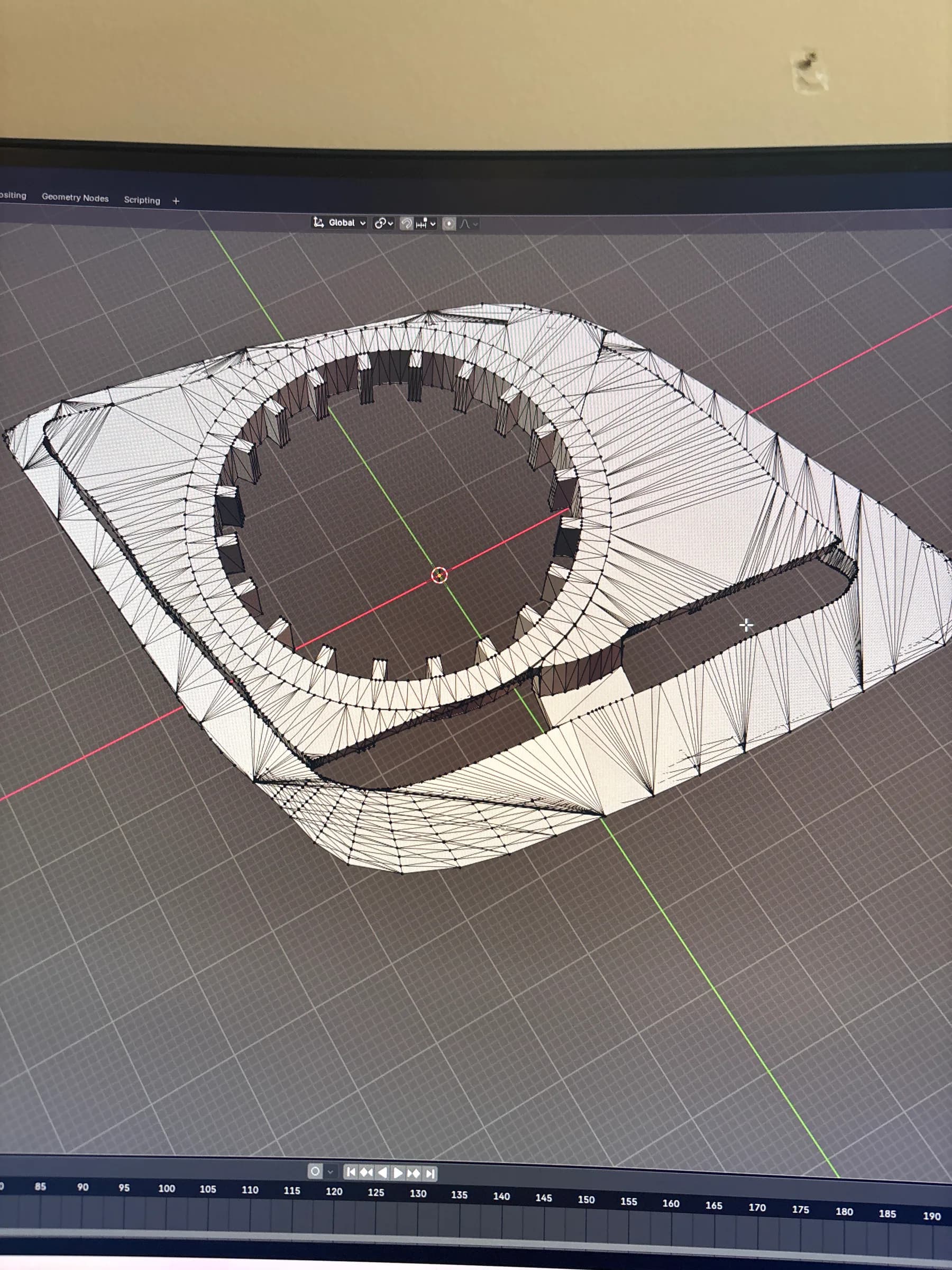 CAD model of the tweeter adapter with radial clips and reinforced retention geometry.